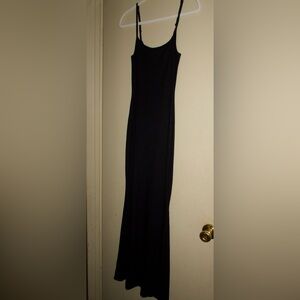 SKIMS Long Black Slip Dress